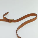 CELINE Macadam Canvas Shoulder Bag PVC Leather Brown Gold Auth 138247-8