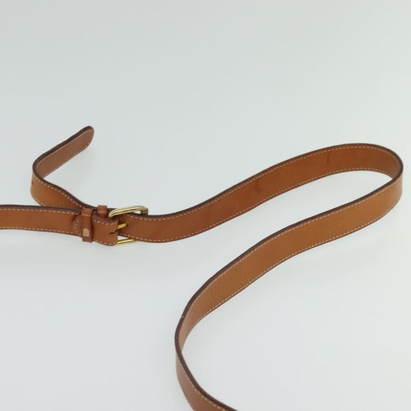 CELINE Macadam Canvas Shoulder Bag PVC Leather Brown Gold Auth 138247