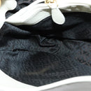 BALLY Shoulder Bag Leather White Gold Auth 138249-20