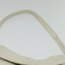 BALLY Shoulder Bag Leather White Gold Auth 138249-14