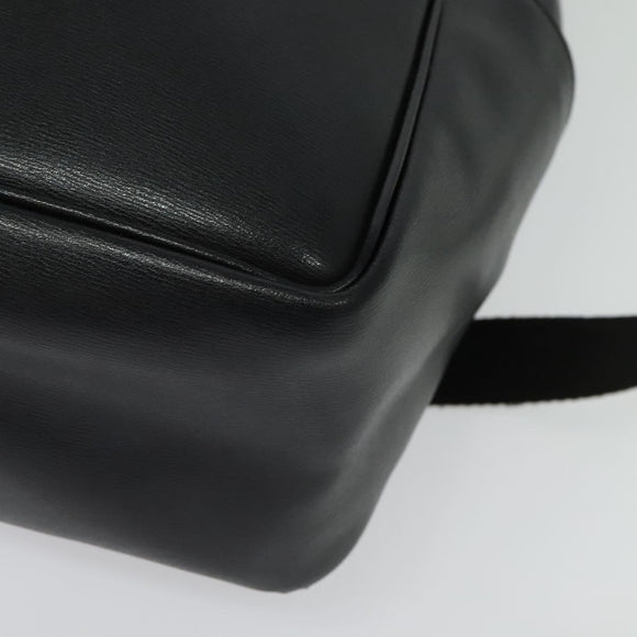 Salvatore Ferragamo Gancini Backpack Leather Black Silver Auth 138252