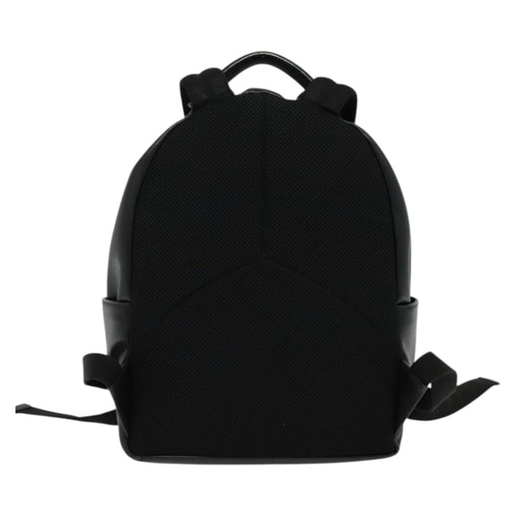 Salvatore Ferragamo Gancini Backpack Leather Black Silver Auth 138252