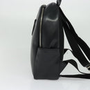 Salvatore Ferragamo Gancini Backpack Leather Black Silver Auth 138252-3