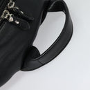 Salvatore Ferragamo Gancini Backpack Leather Black Silver Auth 138252-7