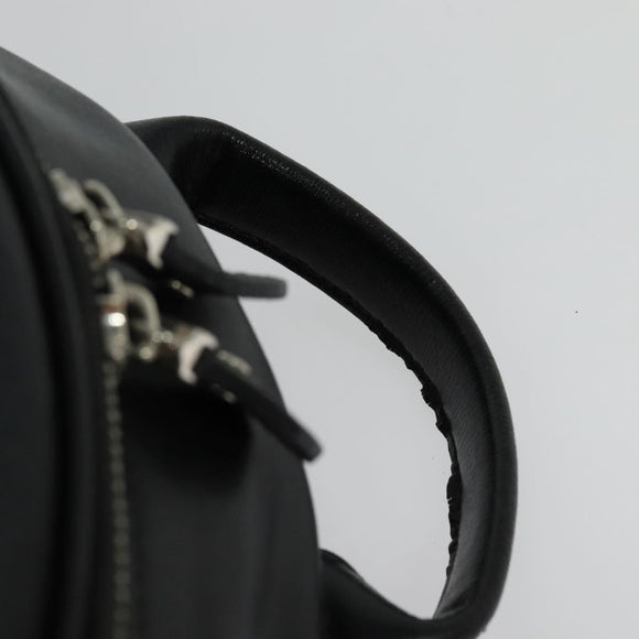 Salvatore Ferragamo Gancini Backpack Leather Black Silver Auth 138252