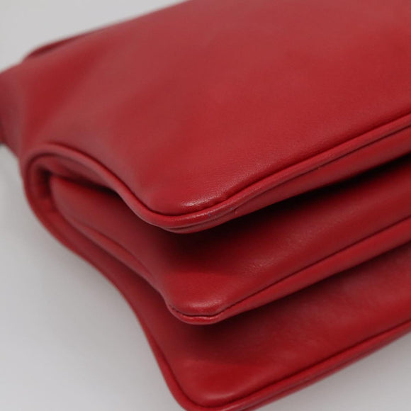 Miu Miu Hand Bag Leather Red Auth 138254