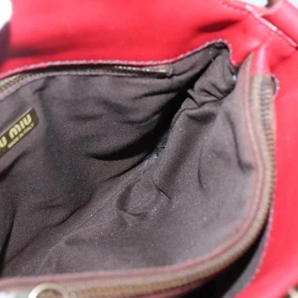 Miu Miu Hand Bag Leather Red Auth 138254