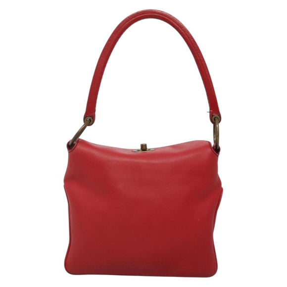 Miu Miu Hand Bag Leather Red Auth 138254