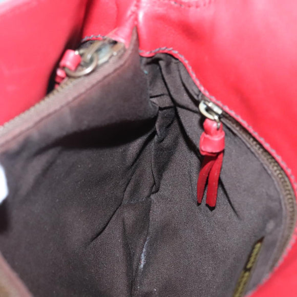 Miu Miu Hand Bag Leather Red Auth 138254