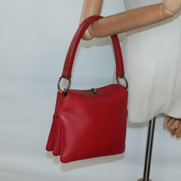Miu Miu Hand Bag Leather Red Auth 138254