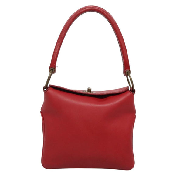 Miu Miu Hand Bag Leather Red Auth 138254