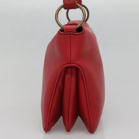 Miu Miu Hand Bag Leather Red Auth 138254