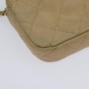 CHANEL Matelasse Chain Shoulder Bag Caviar Skin Beige Gold CC Auth 138257-12