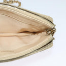 CHANEL Matelasse Chain Shoulder Bag Caviar Skin Beige Gold CC Auth 138257-19