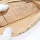 CHANEL Matelasse Chain Shoulder Bag Caviar Skin Beige Gold CC Auth 138257-22