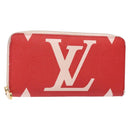 LOUIS VUITTON Monogram Giant Zippy Wallet Long Wallet Red M67550 LV Auth 138259-1