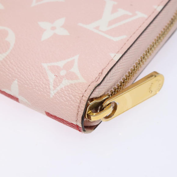 LOUIS VUITTON Monogram Giant Zippy Wallet Long Wallet Red M67550 LV Auth 138259