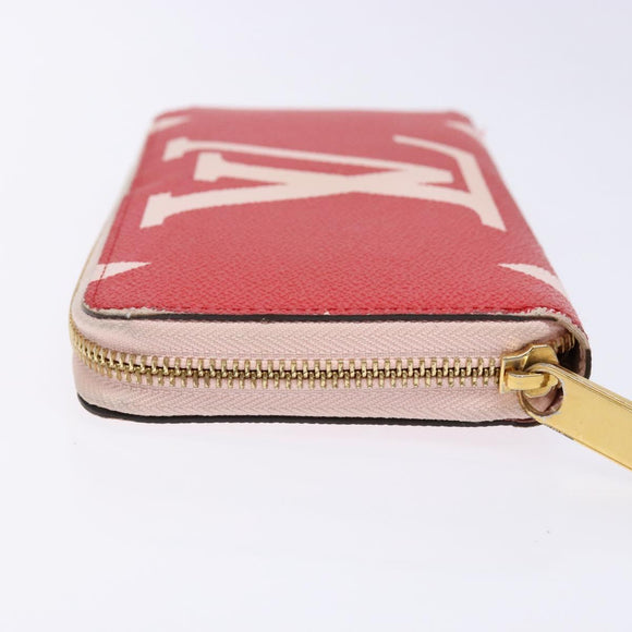 LOUIS VUITTON Monogram Giant Zippy Wallet Long Wallet Red M67550 LV Auth 138259