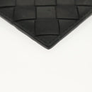 BOTTEGA VENETA INTRECCIATO Coin Purse Leather Black Silver Auth 138261-10
