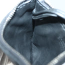 BOTTEGA VENETA INTRECCIATO Coin Purse Leather Black Silver Auth 138261-16