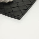 BOTTEGA VENETA INTRECCIATO Coin Purse Leather Black Silver Auth 138261-8