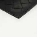BOTTEGA VENETA INTRECCIATO Coin Purse Leather Black Silver Auth 138261-9