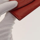 CHANEL Wallet Leather 2Set Red Black CC Auth 138264-15