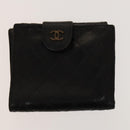 CHANEL Wallet Leather 2Set Red Black CC Auth 138264-3