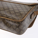 CELINE Macadam Canvas Shoulder Bag PVC Beige Gold Auth 138273-15