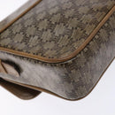 CELINE Macadam Canvas Shoulder Bag PVC Beige Gold Auth 138273-16