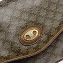 CELINE Macadam Canvas Shoulder Bag PVC Beige Gold Auth 138273-17