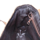 CELINE Macadam Canvas Shoulder Bag PVC Beige Gold Auth 138273-20