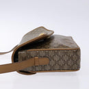 CELINE Macadam Canvas Shoulder Bag PVC Beige Gold Auth 138273-4