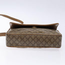 CELINE Macadam Canvas Shoulder Bag PVC Beige Gold Auth 138273-5