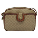 CELINE Macadam Canvas Shoulder Bag Beige Auth 138274-13