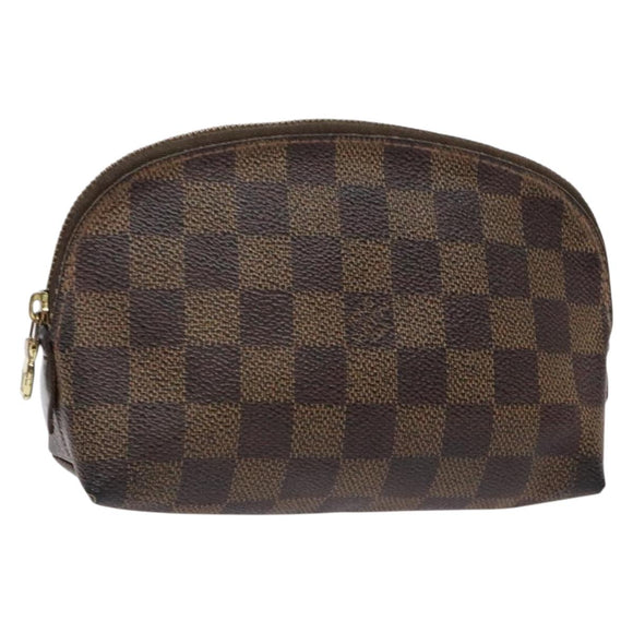 LOUIS VUITTON Damier Ebene Pochette Cosmetic PM Pouch N47516 LV Auth 138275