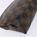LOUIS VUITTON Damier Ebene Pochette Cosmetic PM Pouch N47516 LV Auth 138275-16