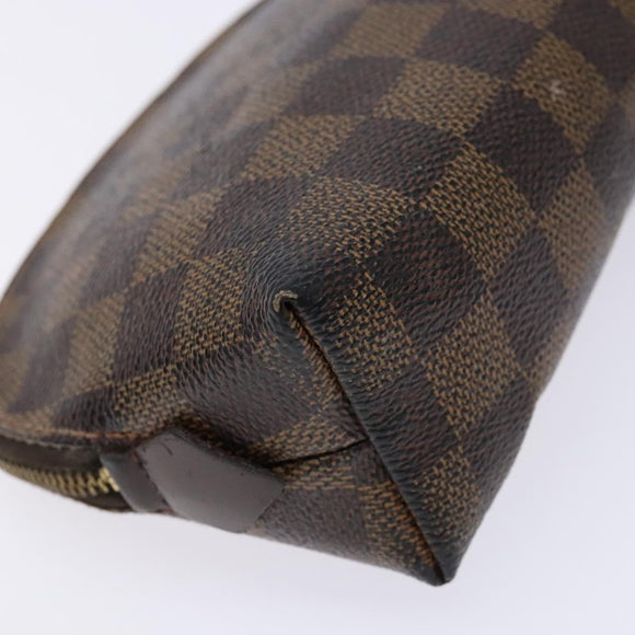 LOUIS VUITTON Damier Ebene Pochette Cosmetic PM Pouch N47516 LV Auth 138275