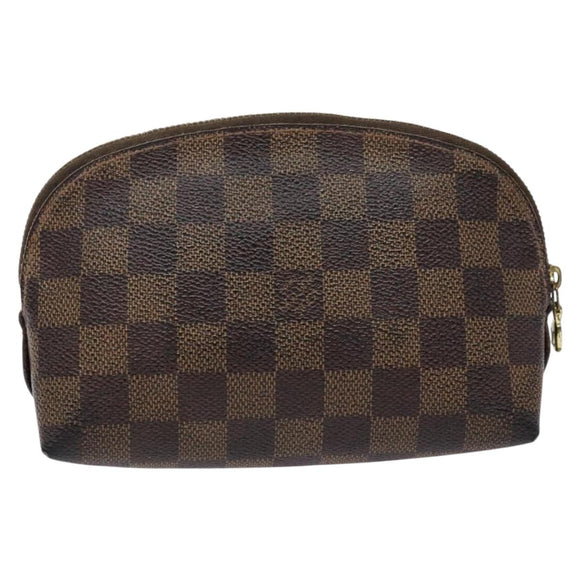 LOUIS VUITTON Damier Ebene Pochette Cosmetic PM Pouch N47516 LV Auth 138275