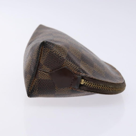 LOUIS VUITTON Damier Ebene Pochette Cosmetic PM Pouch N47516 LV Auth 138275