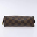 LOUIS VUITTON Damier Ebene Pochette Cosmetic PM Pouch N47516 LV Auth 138275-6