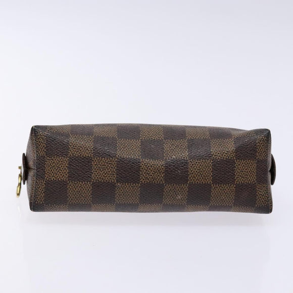 LOUIS VUITTON Damier Ebene Pochette Cosmetic PM Pouch N47516 LV Auth 138275