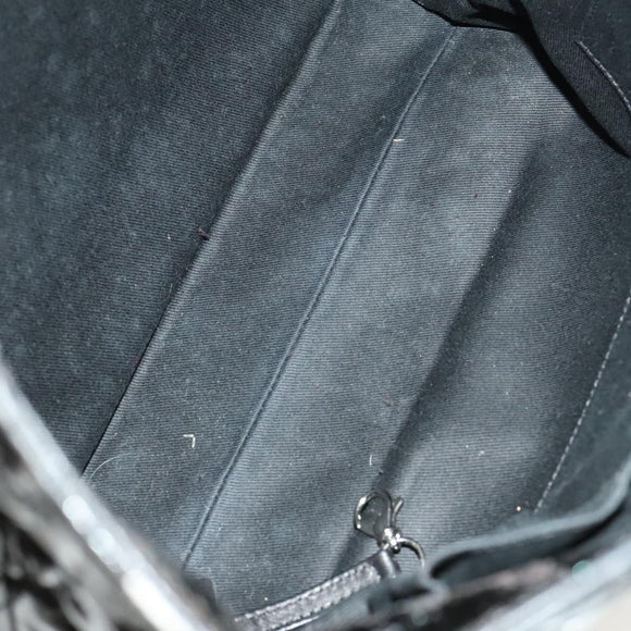 CHANEL Chain Shoulder Bag Patent leather Black Silver CC Auth 138276