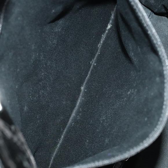 CHANEL Chain Shoulder Bag Patent leather Black Silver CC Auth 138276