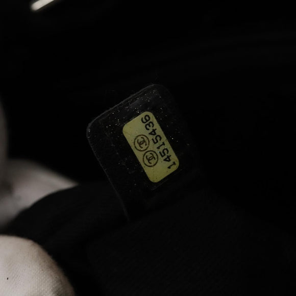 CHANEL Chain Shoulder Bag Patent leather Black Silver CC Auth 138276