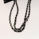 CHANEL Chain Shoulder Bag Patent leather Black Silver CC Auth 138276-7