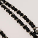 CHANEL Chain Shoulder Bag Patent leather Black Silver CC Auth 138276-8
