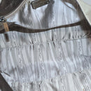 Salvatore Ferragamo Sequin Vala Tote Bag Nylon Silver Auth 138278-10