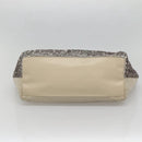 Salvatore Ferragamo Sequin Vala Tote Bag Nylon Silver Auth 138278-5