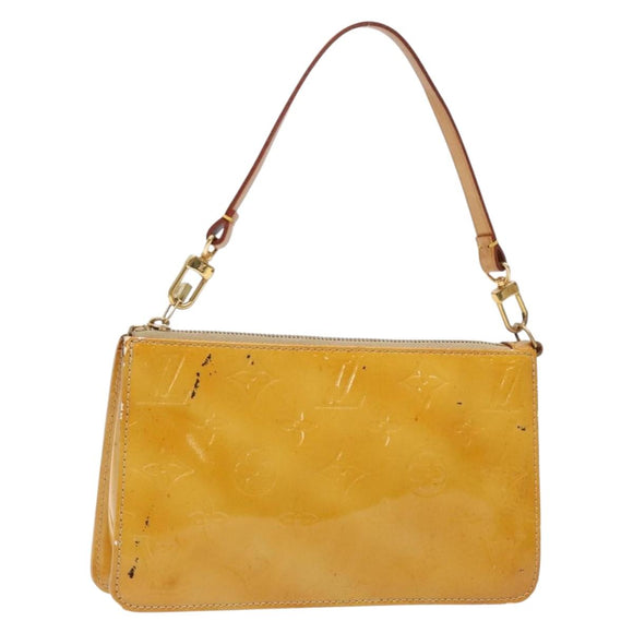 LOUIS VUITTON Monogram Vernis Lexington Accessory Pouch Beige M91010 Auth 138279